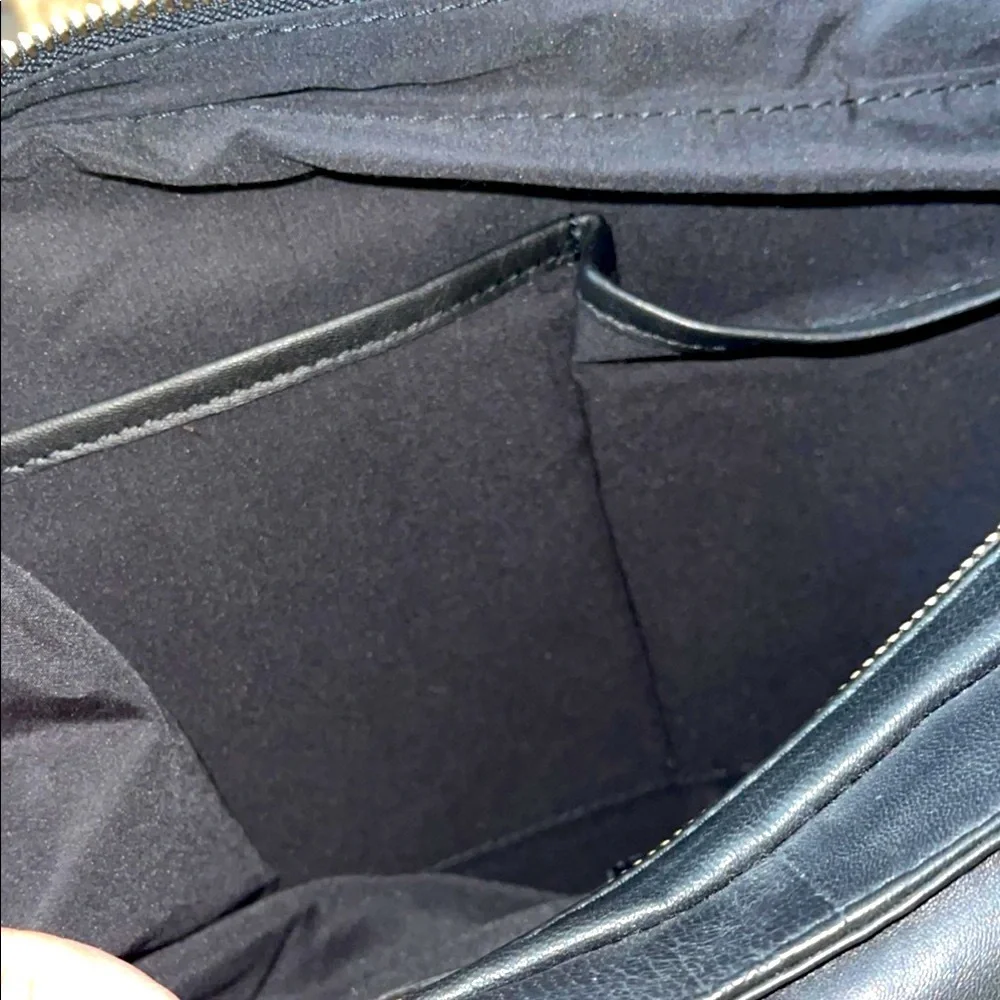 Black Quilted Tote with Modern Design - Picture 8 of 10